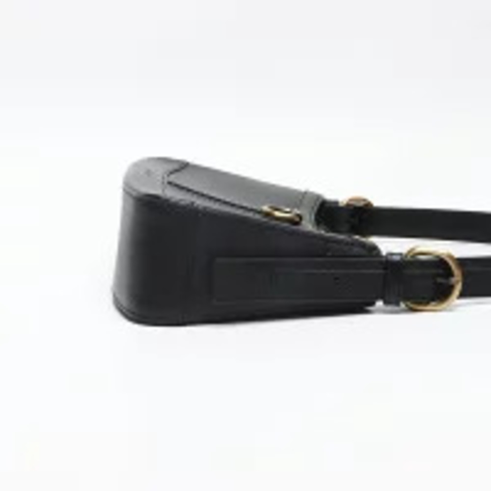 Burberry Leather One Shoulder Hobo Bag Black - Picture 5 of 13